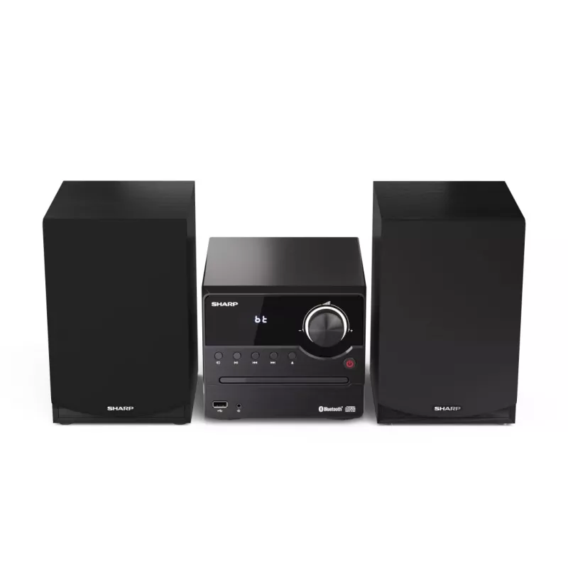 Microsistema audio per la casa Sharp XL-B512(BK) – 45 W, lettore CD singolo, radio FM, MP3, connessioni diffusori a banana, nero
