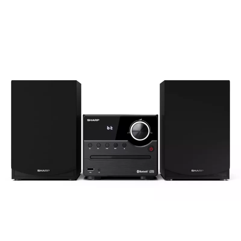 Microsistema audio per la casa Sharp XL-B512(BK) – 45 W, lettore CD singolo, radio FM, MP3, connessioni diffusori a banana, nero
