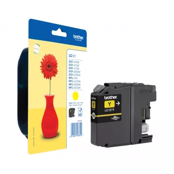 Cartuccia d'inchiostro Brother LC121YBP 1 pezzo originale portata standard giallo