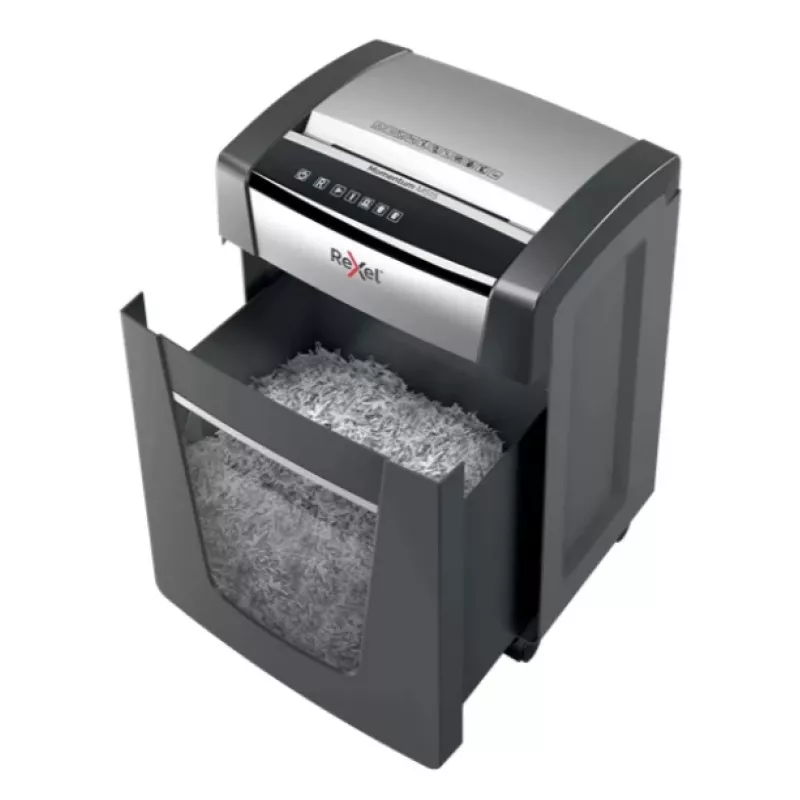 Rexel M515 distruggidocumenti microtaglio 60 dB 23 cm nero, argento