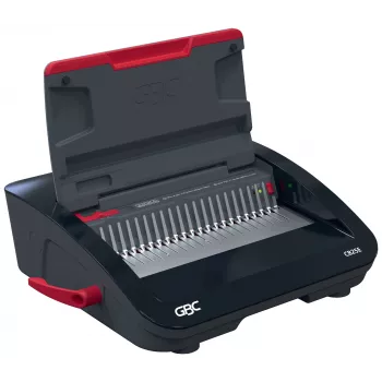 GBC CombBind® CB25E rilegatrice elettrica, rilegatrice a pettine, elettrica, 390 fogli, nero, rosso