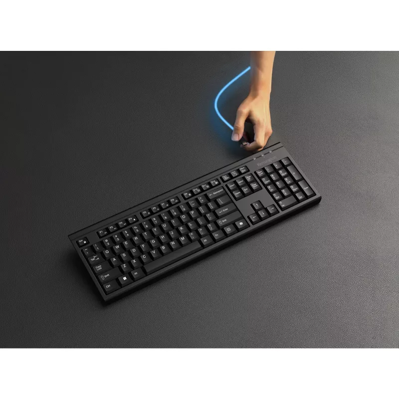 Kensington KM270 EQ set desktop ricaricabile – wireless, wireless, RF Wireless + Bluetooth, membrana, QWERTZ, nero, mouse incluso