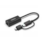 Origin Storage Adattatore da USB3.0 o USB-C (con adattatore da connettore maschio USB-C a connettore femmina USB3.0) a RJ45 Gigabit