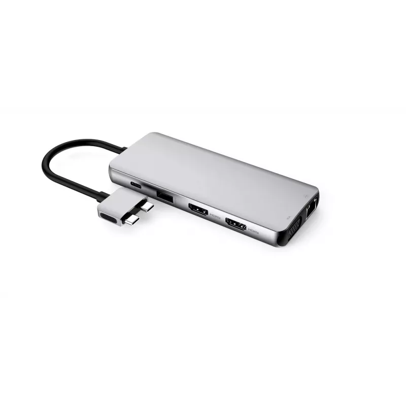 eSTUFF ES623010 Hub di interfacce USB 3.2 Gen 1 (3.1 Gen 1) Type-C 5000 Mbit/s Alluminio