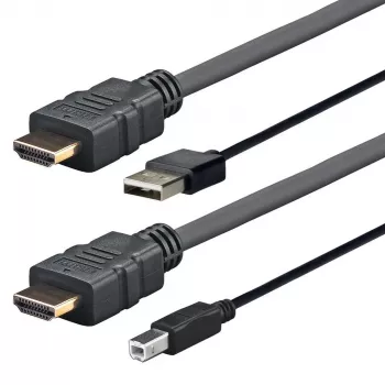 Vivolink PROHDMIUSBAB4AMP adattatore cavo video 4 m HDMI + USB Type-A HDMI + USB Type-B nero