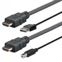 Vivolink PROHDMIUSBAB4AMP adattatore cavo video 4 m HDMI + USB Type-A HDMI + USB Type-B nero