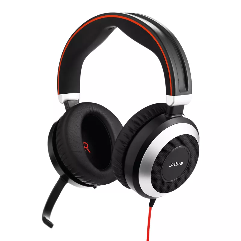 Jabra Evolve 80 MS stereo, con filo, ufficio/call center, 646 g, headset, nero