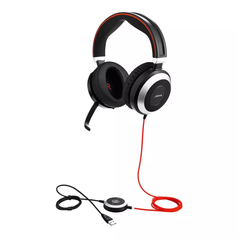 Jabra Evolve 80 MS stereo, con filo, ufficio/call center, 646 g, headset, nero