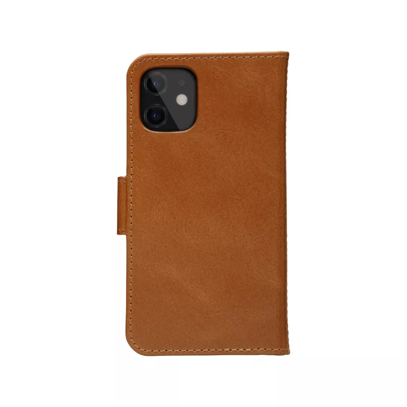Wallet Case dbramante1928 Lynge per iPhone 12 mini (5,4 pollici) – tan, 3 vani per carte, supporto da tavolo