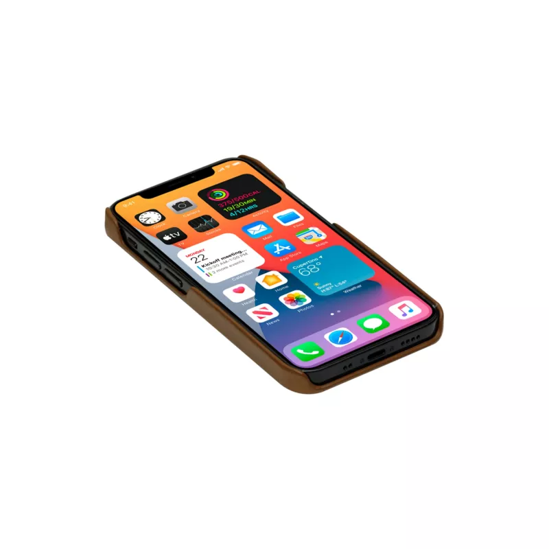Wallet Case dbramante1928 Lynge per iPhone 12 mini (5,4 pollici) – tan, 3 vani per carte, supporto da tavolo