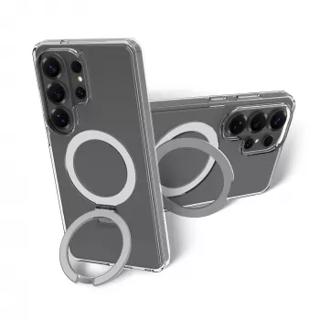 Custodia protettiva dbramante1928 Iceland Ultra D3O MAG Kick per Samsung Galaxy S26 Ultra, Trasparente, schermo da 17,5 cm (6,9 pollici), plastica, supporto da tavolo