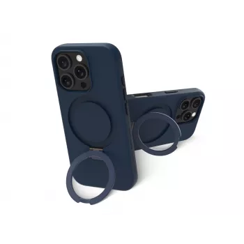dbramante1928 Iceland Ultra D3O Cover posteriore MagSafe con cavalletto, iPhone 16 Pro Max, blu