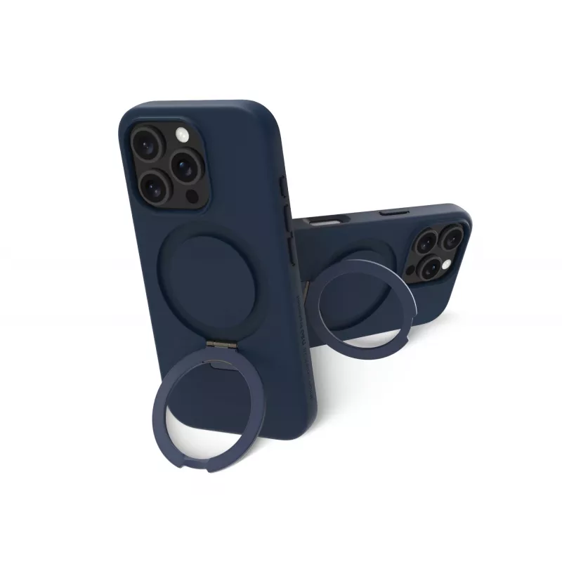dbramante1928 Iceland Ultra D3O Cover posteriore MagSafe con cavalletto, iPhone 16 Pro Max, blu
