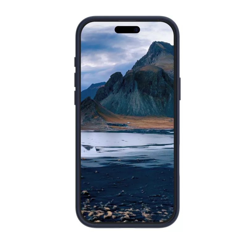 dbramante1928 Iceland Ultra D3O Cover posteriore MagSafe con cavalletto, iPhone 16 Pro Max, blu