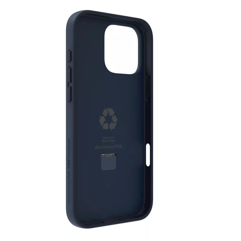 dbramante1928 Iceland Ultra D3O Cover posteriore MagSafe con cavalletto, iPhone 16 Pro Max, blu