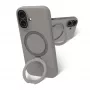 Custodia per cellulare dbramante1928 Roskilde MS Kick ICON per Apple iPhone 17, grigio monocromatico, supporto da tavolo