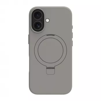 Custodia per cellulare dbramante1928 Roskilde MS Kick ICON per Apple iPhone 17, grigio monocromatico, supporto da tavolo