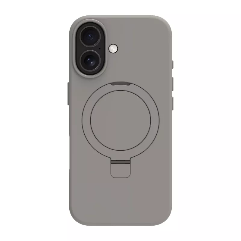 Custodia per cellulare dbramante1928 Roskilde MS Kick ICON per Apple iPhone 17, grigio monocromatico, supporto da tavolo