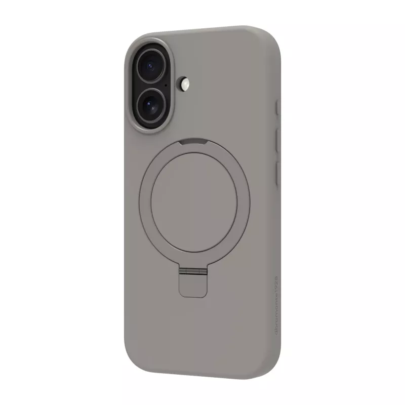 Custodia per cellulare dbramante1928 Roskilde MS Kick ICON per Apple iPhone 17, grigio monocromatico, supporto da tavolo