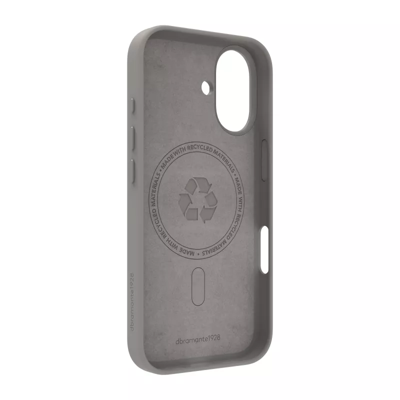 Custodia per cellulare dbramante1928 Roskilde MS Kick ICON per Apple iPhone 17, grigio monocromatico, supporto da tavolo