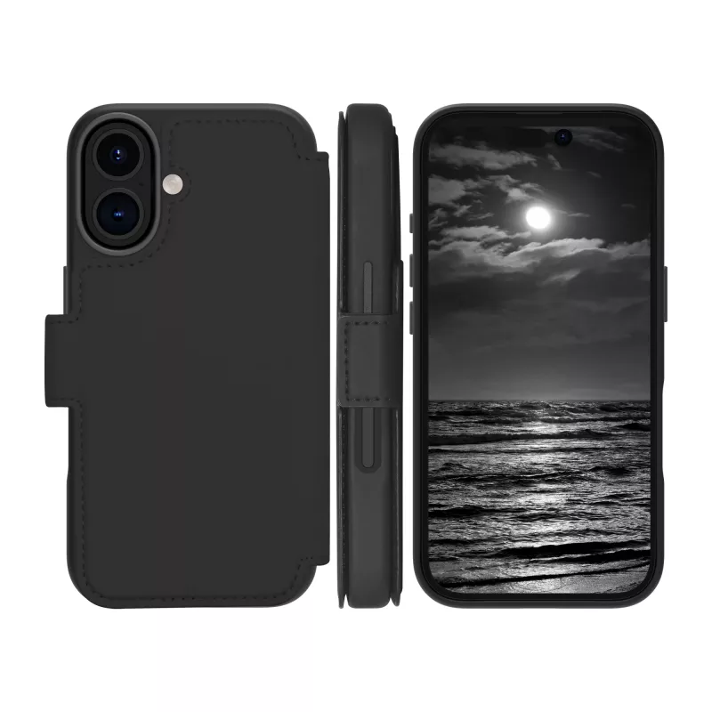 dbramante1928 Lynge MS ICON Custodia per cellulare Folio Nero