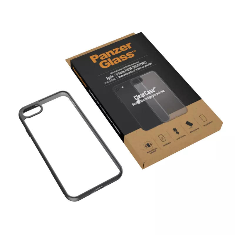 PanzerGlass ® ClearCase iPhone 8 | 7 | SE (2020/2022) | Nero