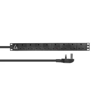 Unità di distribuzione dell'alimentazione (PDU) Lanview LVR-3MUK-SPD-UK8 8 uscite AC 1,4U nera