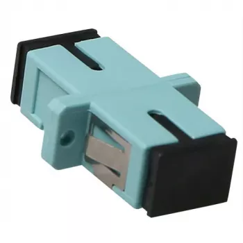 Adattatore in fibra ottica ACT SC-SC simplex OM3, SC/SC, colore acqua, ceramica zirconia, 1 pz.
