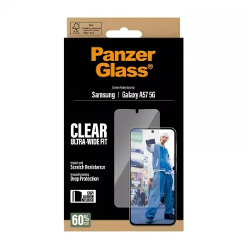 Protezione schermo PanzerGlass Ultra-Wide Fit per Samsung Galaxy A57 5G – chiaro, antigraffio