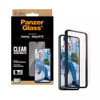 Protezione display PanzerGlass Ultra-Wide Fit per Samsung Galaxy A37 5G — chiaro, antigraffio