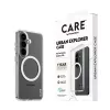 PanzerGlass CARE™ custodia Urban Explorer per Samsung Galaxy S26 — cover trasparente con supporto Qi bianco
