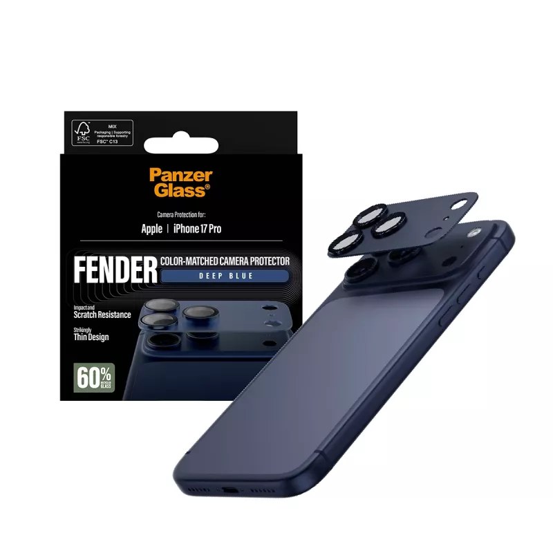 PanzerGlass Fender Deep Blue protezione fotocamera per iPhone 17 Pro