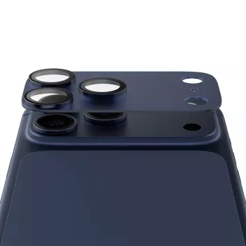 Vetro protettivo fotocamera PanzerGlass Fender Deep Blue per iPhone 17 Pro Max, silicone, antigraffio e antiurto