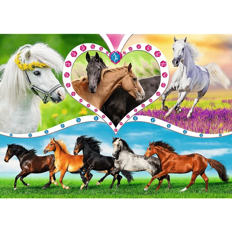 Trefl Puzzle 200 pezzi, Bellissimi cavalli (13248)