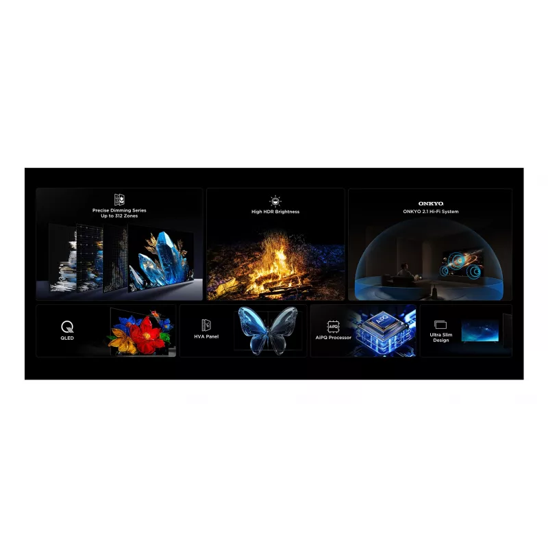 TCL Q6C 85Q6C TV 2,16 m (85 inch) 4K Ultra HD Smart TV Wi-Fi Metallic