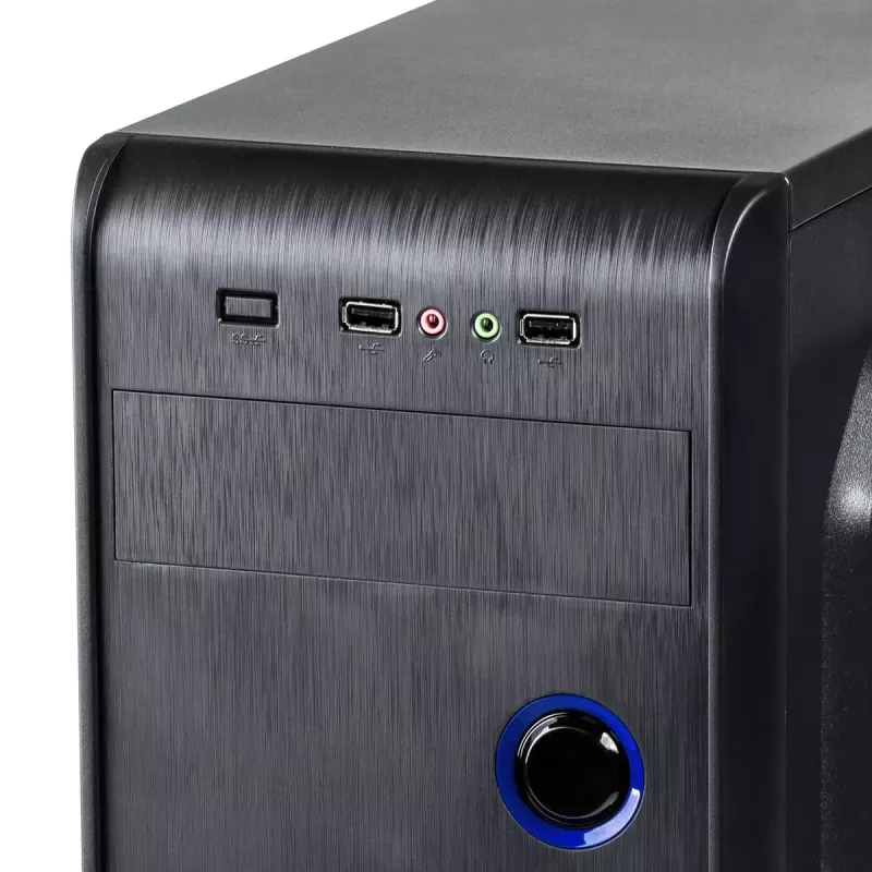 Case per PC Midi-Tower Akyga AK939BL, ATX / Micro-ATX / Mini-ITX, 2x USB 2.0, senza alimentatore, nero