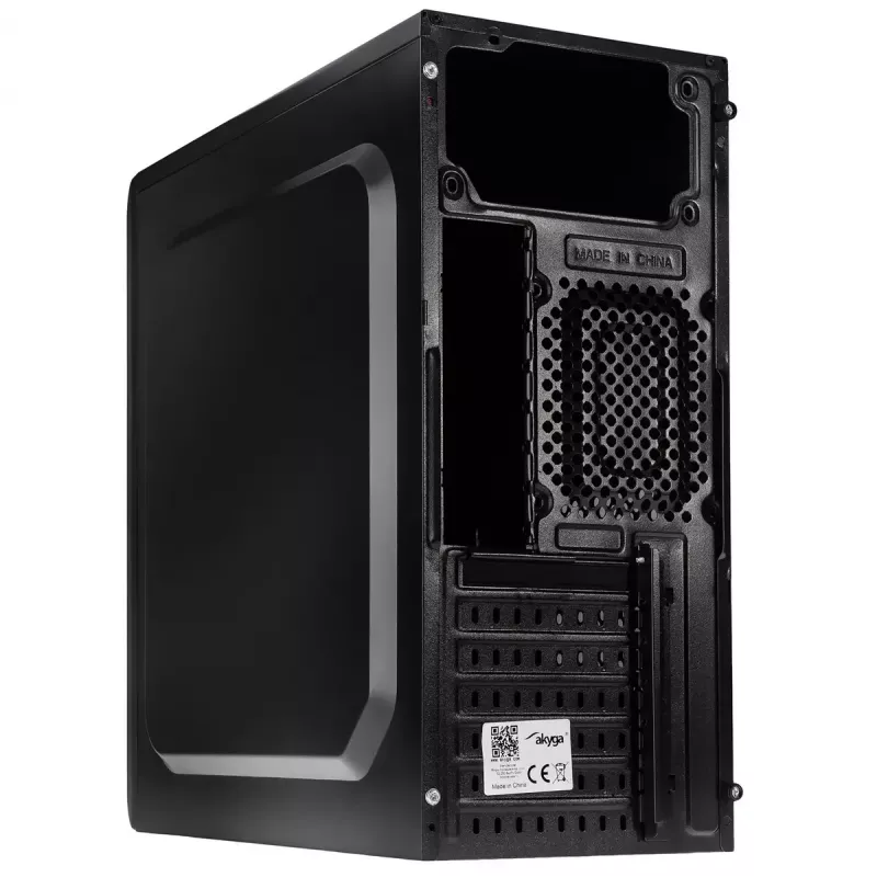Case per PC Midi-Tower Akyga AK939BL, ATX / Micro-ATX / Mini-ITX, 2x USB 2.0, senza alimentatore, nero