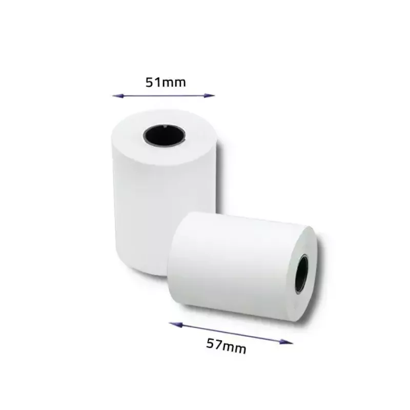 Rotoli termici per cassa QOLTEC 57 x 30 mm 55 g/m² senza BPA, anima 17 mm, 10 pezzi