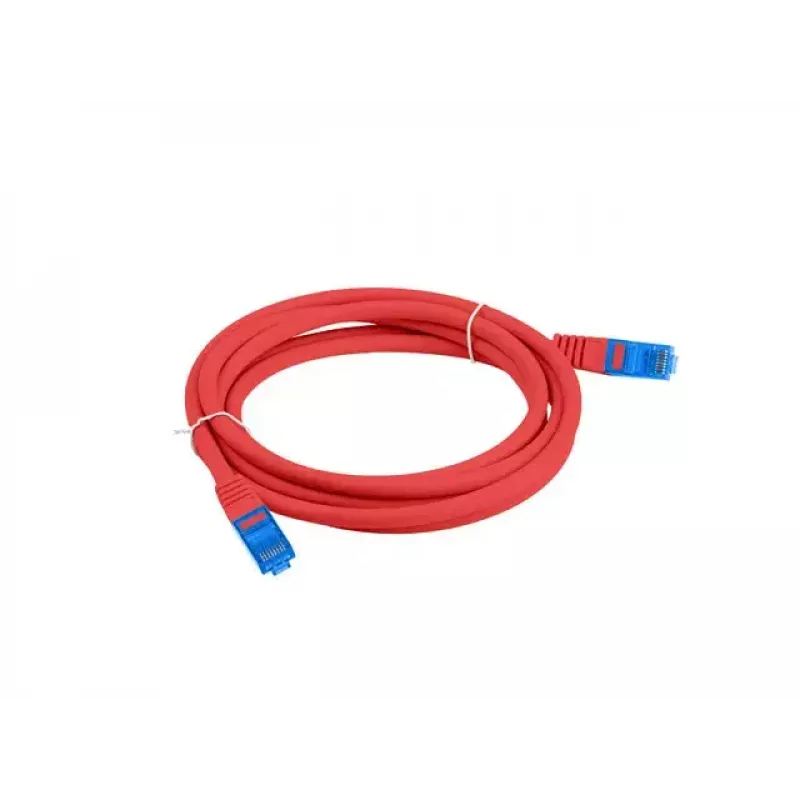 Cavo patch LANBERG RJ-45 Cat6a PCF6A-10CC-0100-R, 1 m, S/FTP, CCA, LSZH, rosso