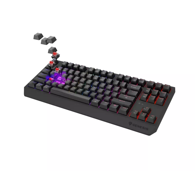 Tastiera GENESIS Thor 230 TKL Gaming USB + RF Wireless + Bluetooth QWERTZ nero