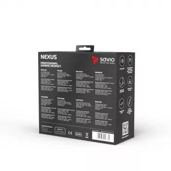 Headset Savio NEXUS headset gaming con filo nero