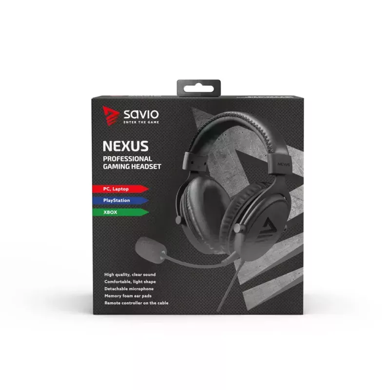 Headset Savio NEXUS headset gaming con filo nero