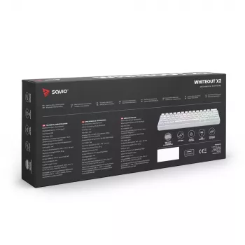 Tastiera gaming Savio WHITEOUT X2 RED USB QWERTY meccanica 61 tasti
