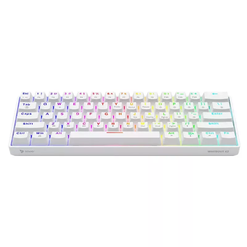 Tastiera gaming Savio WHITEOUT X2 RED USB QWERTY meccanica 61 tasti