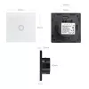 Interruttore a sfioramento MACLEAN MCE703W, frontale in vetro, 1 via, 220V