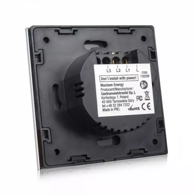 Interruttore a sfioramento MACLEAN MCE703W, frontale in vetro, 1 via, 220V