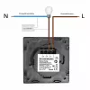 Interruttore a sfioramento MACLEAN MCE703W, frontale in vetro, 1 via, 220V