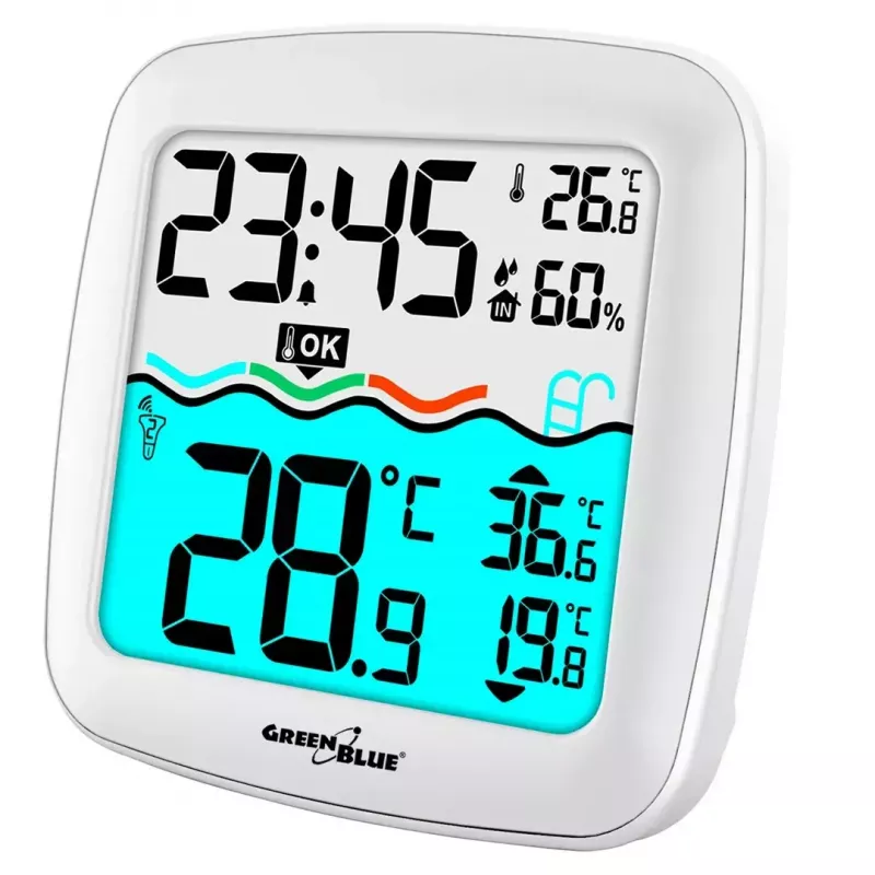 Sensore di temperatura wireless per piscina GreenBlue GB216 IPX7 impermeabile, modello GB216