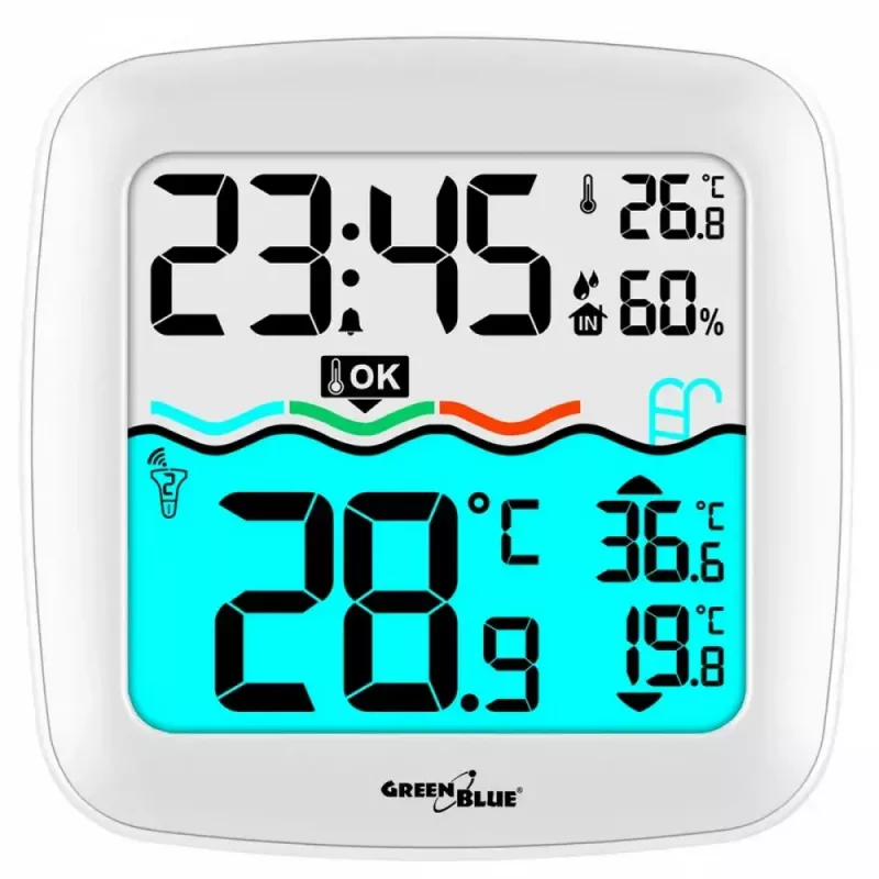 Sensore di temperatura wireless per piscina GreenBlue GB216 IPX7 impermeabile, modello GB216