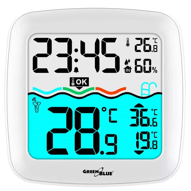 Sensore di temperatura wireless per piscina GreenBlue GB216 IPX7 impermeabile, modello GB216
